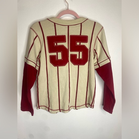 NWOT Kids GYMBOREE Cream and Red Baseball Shirt - Picture 3 of 4